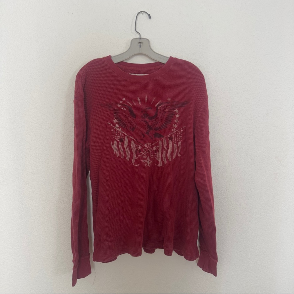 Lucky Brand red thermal graphic long-sleeve